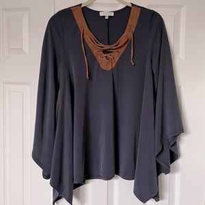 Navy Boho top